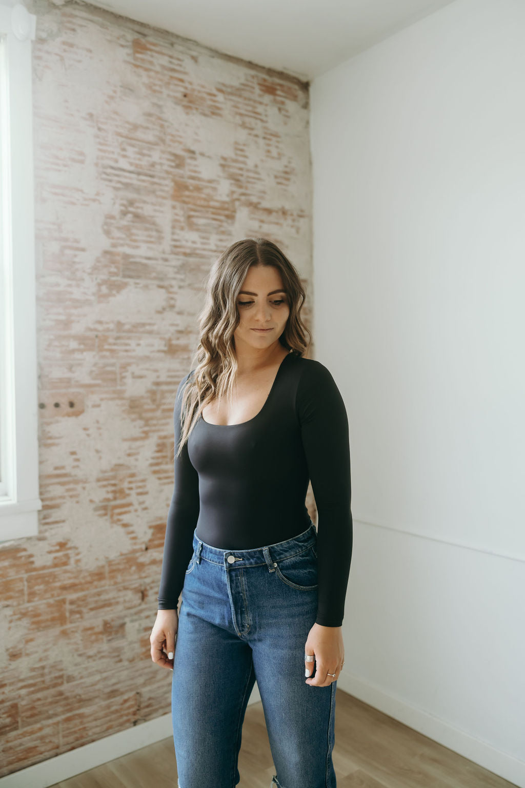 Mariana Scoop Neck Long Sleeve Bodysuit