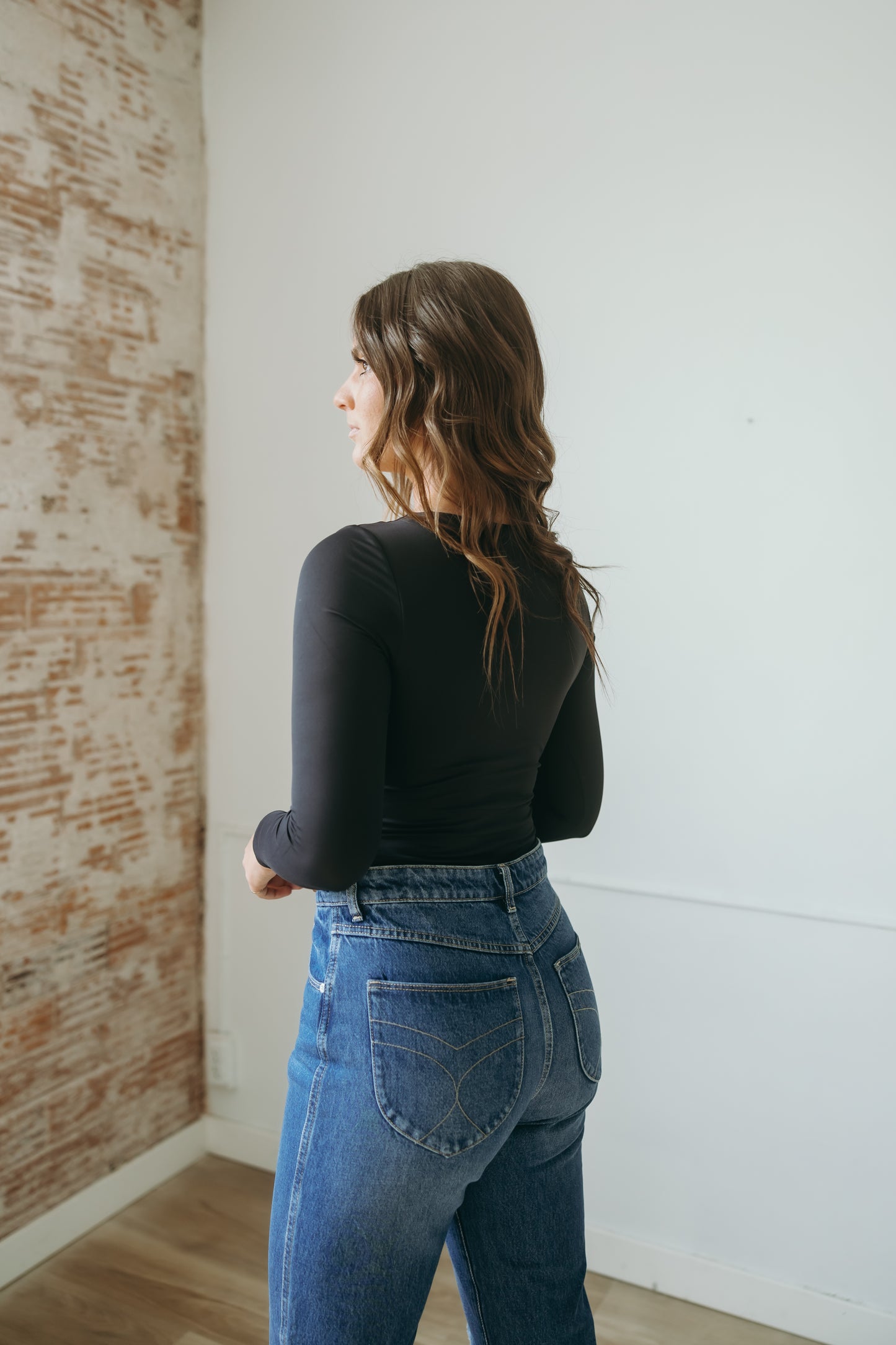 Mariana Scoop Neck Long Sleeve Bodysuit