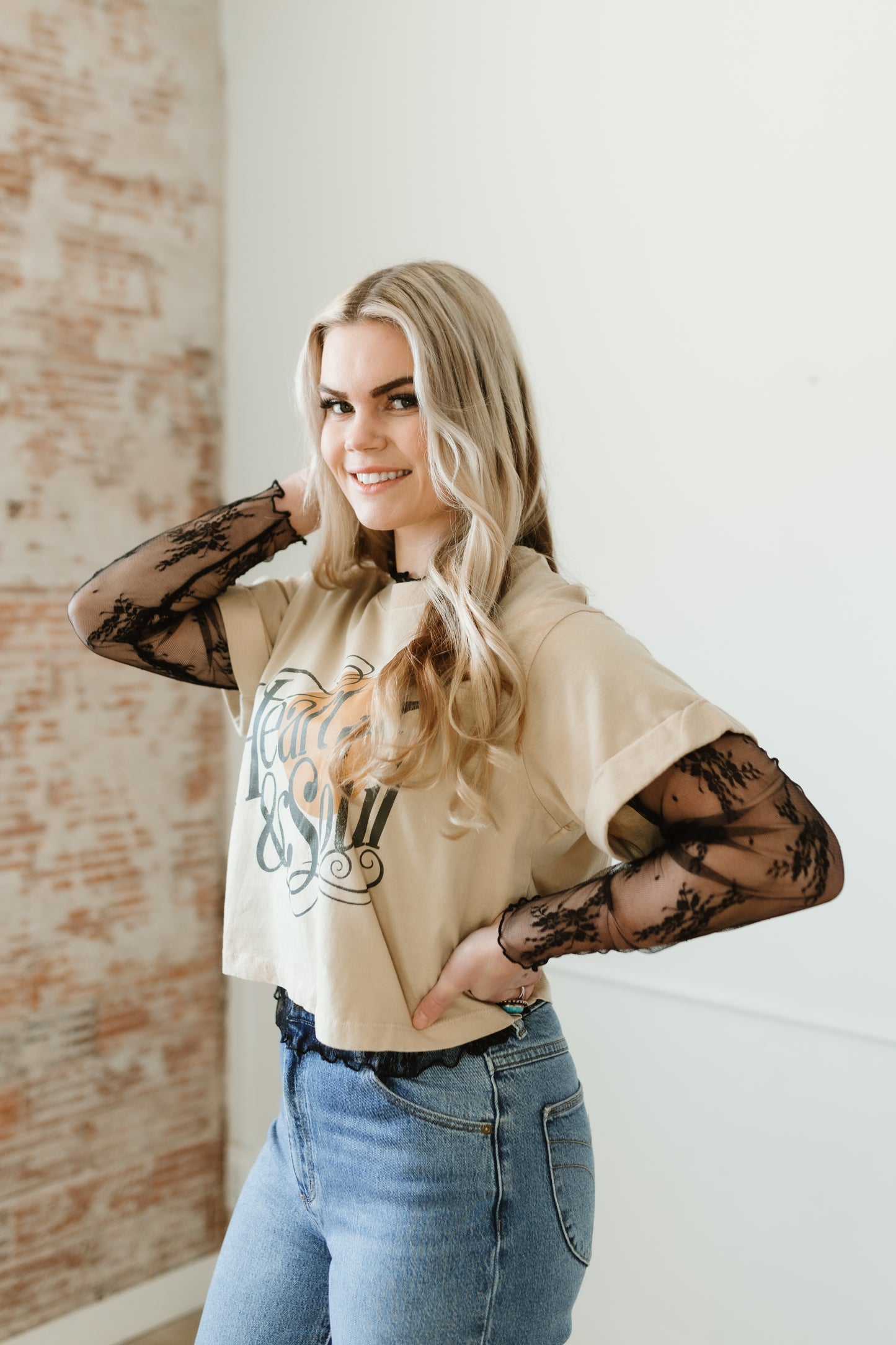 Heart & Soul Crop Boyfriend Tee