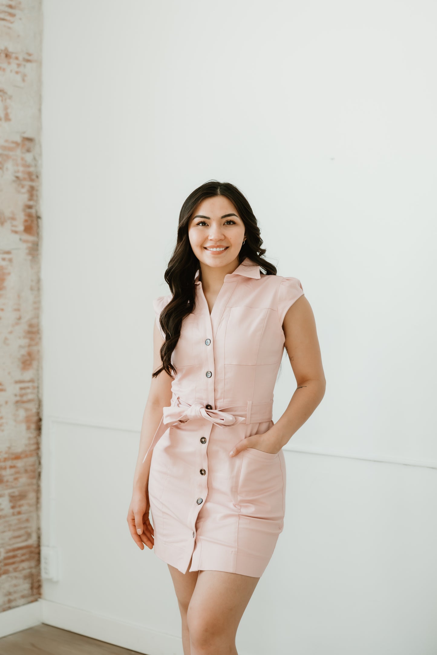 Charlee Belted Denim Dress