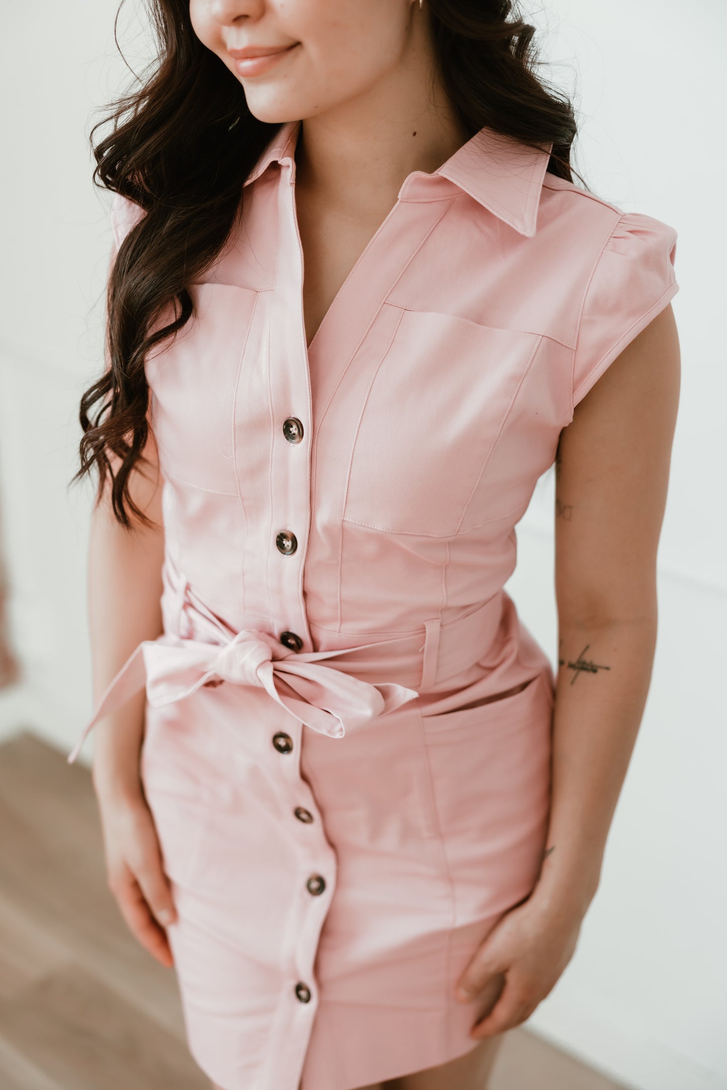 Charlee Belted Denim Dress