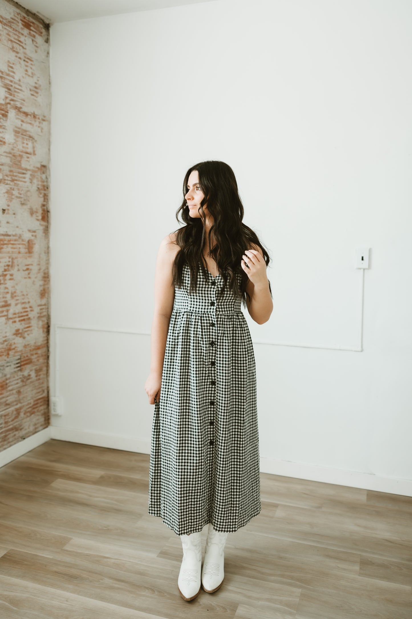 Alina Button Up Midi Dress