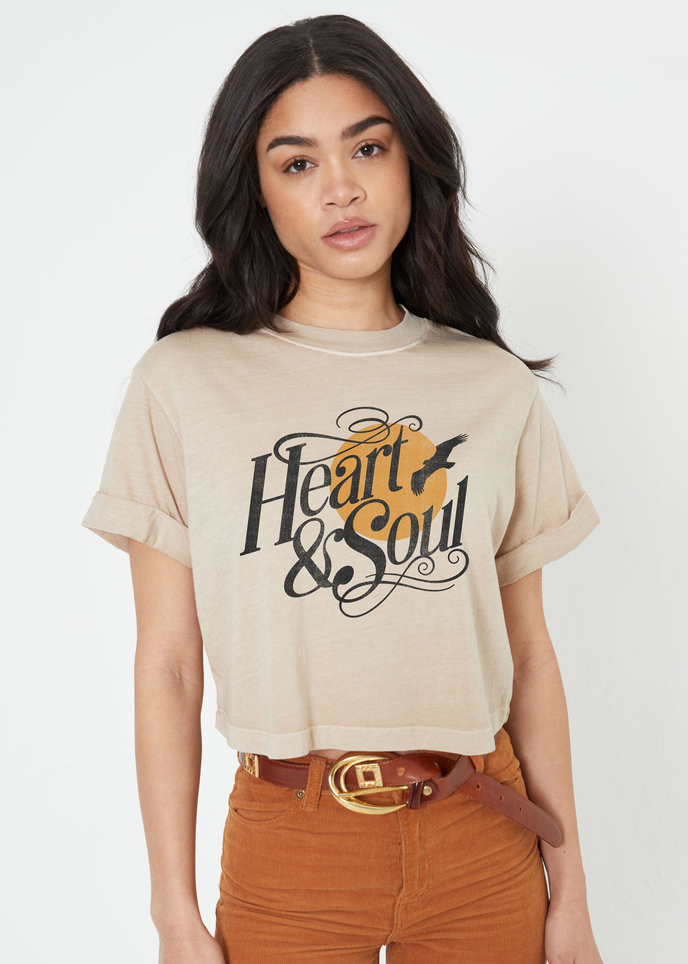 Heart & Soul Crop Boyfriend Tee